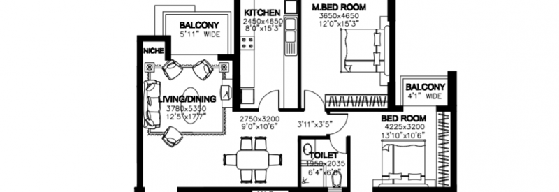 DLF Park Place 4BHK Floor Plan DLF Park Place 4BHK Floor Plan