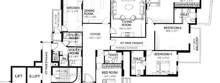 DLF PINNACLE FLOOR PLAN 4BHK DLF PINNACLE FLOOR PLAN 4BHK